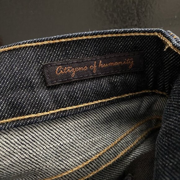Citizens Of Humanity Jeans Womens 27x28 Dita Petite Bootcut Low Rise Dark Wash - Picture 6 of 16